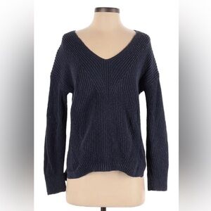 Madewell Deep Blue V-Neck Sweater. Small. Cotton